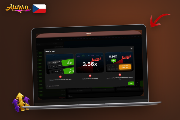 Přechod z demo režimu Aviator na hru za peníze v Alawin Casino na mobilu
