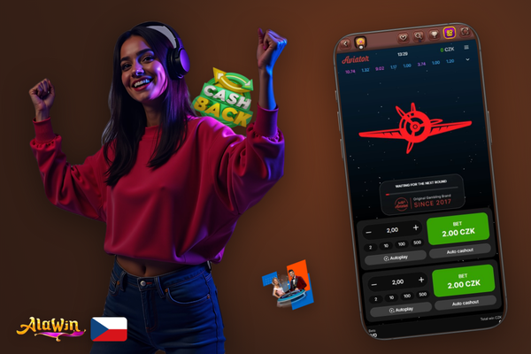 Aviator v Alawin Casino spuštěný v mobilním prohlížeči bez instalace aplikace
