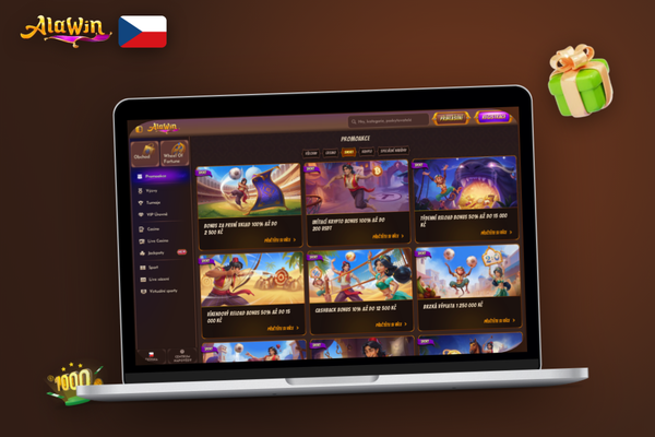 Hráč potvrzuje první vklad a získává casino bonus v Alawin Casino