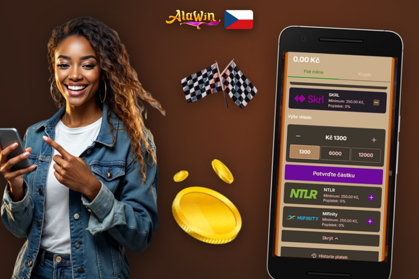 Tři kroky mobilního vkladu v Alawin Casino — výběr metody, částka a potvrzení