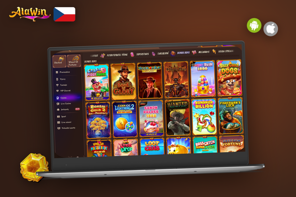 Alawin Casino pro počítač zobrazuje notifikaci o aktualizaci klienta na pozadí